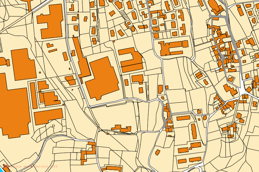 Mappa catastale del centro di Villa d'Adda: particelle e fabbricati, cartografia Agenzia delle Entrate