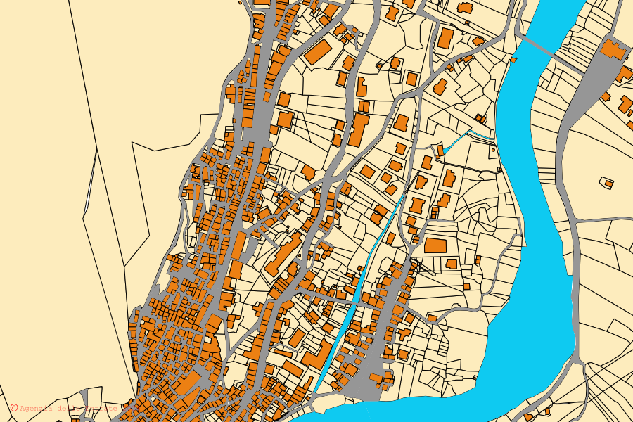 Mappa catastale del centro di Villa Santa Maria: particelle e fabbricati, cartografia Agenzia delle Entrate
