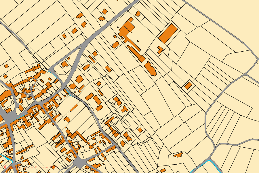 Mappa catastale del centro di Vivaro: particelle e fabbricati, cartografia Agenzia delle Entrate