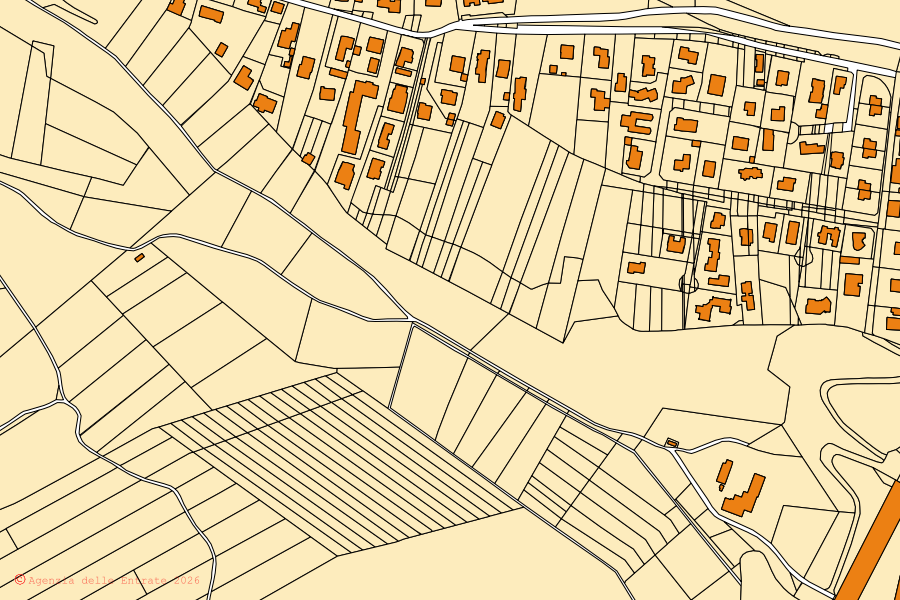 Mappa catastale del centro di Vizzola Ticino: particelle e fabbricati, cartografia Agenzia delle Entrate