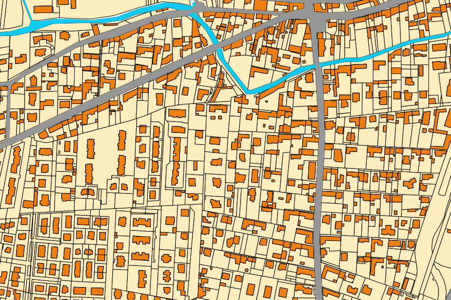 Mappa catastale del centro di Volpiano: particelle e fabbricati, cartografia Agenzia delle Entrate