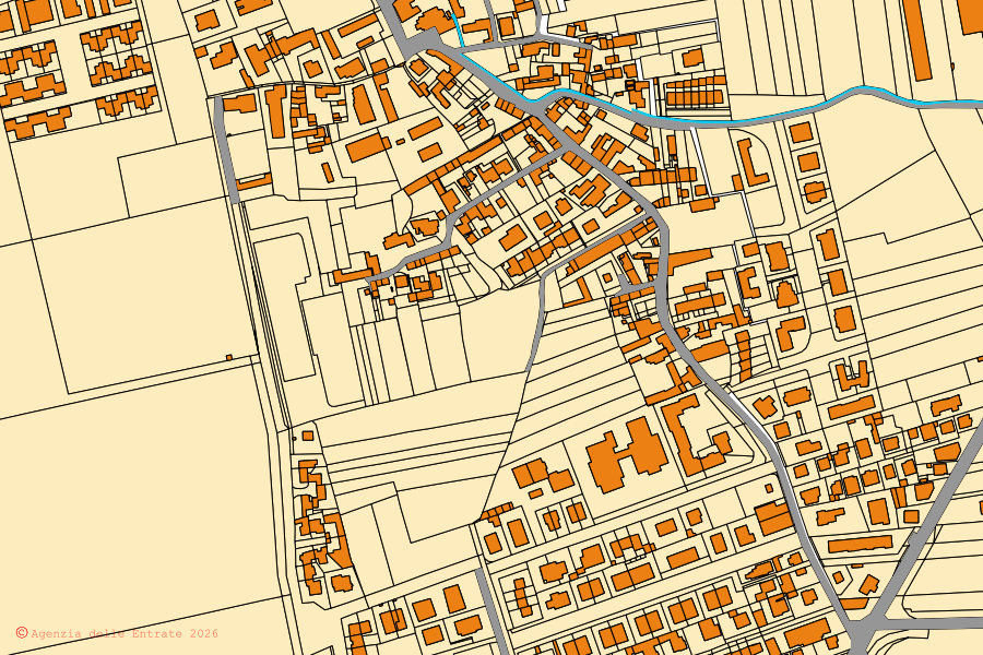 Mappa catastale del centro di Zeccone: particelle e fabbricati, cartografia Agenzia delle Entrate