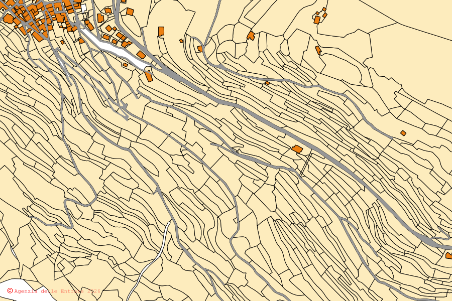 Mappa catastale del centro di Zelbio: particelle e fabbricati, cartografia Agenzia delle Entrate