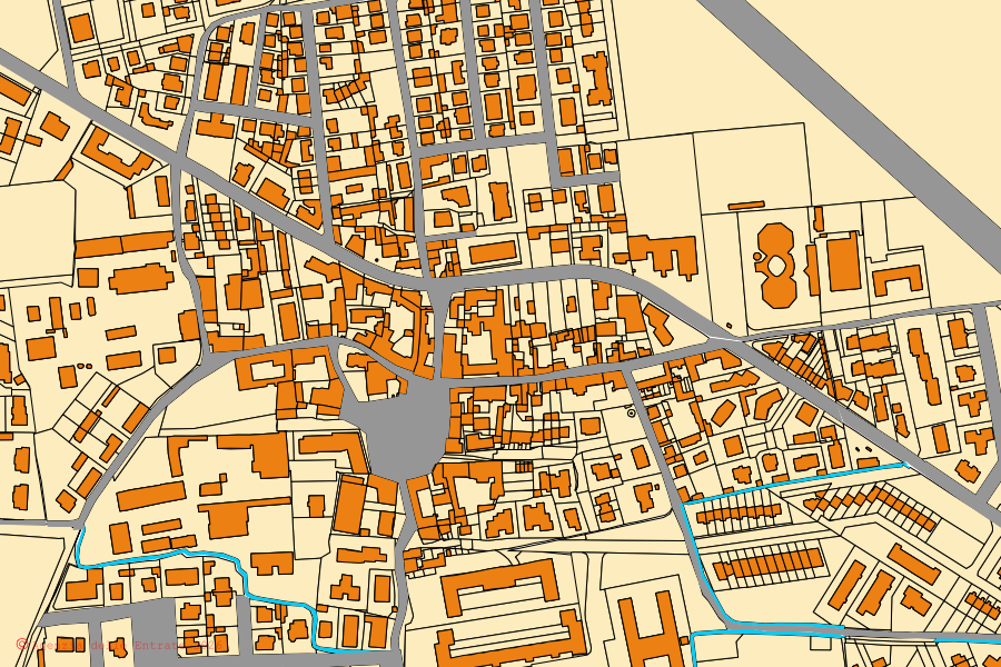 Mappa catastale del centro di Zelo Buon Persico: particelle e fabbricati, cartografia Agenzia delle Entrate